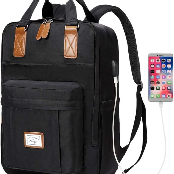 Backpack for Women Men, 15.6" Classic Laptop Bookbag with USB Charging Port for - Picture 1 of 7